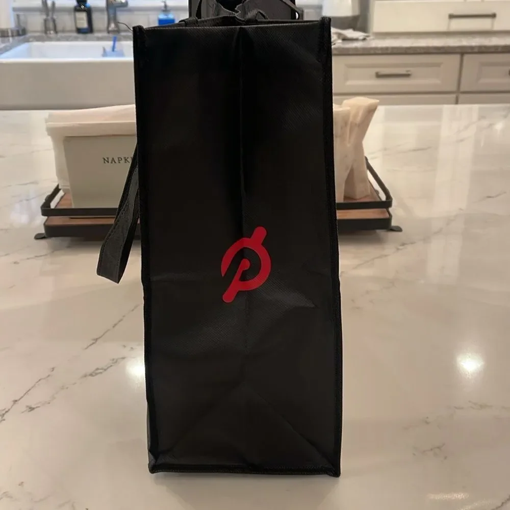 Reusable Peloton Bag/Tote with Red Snap